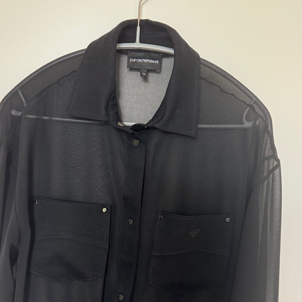 Emporio Armani Sheer Black Bodysuit